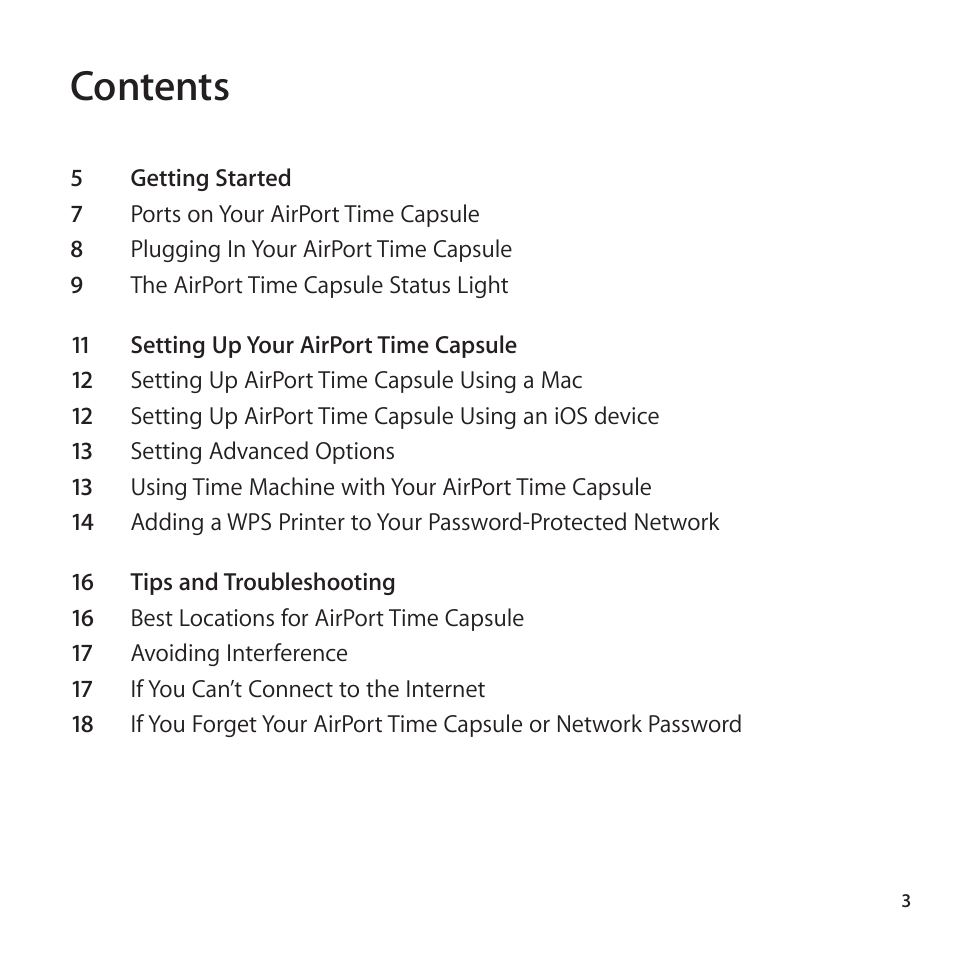 Apple AirPort Time Capsule 802.11ac User Manual | Page 3 / 32