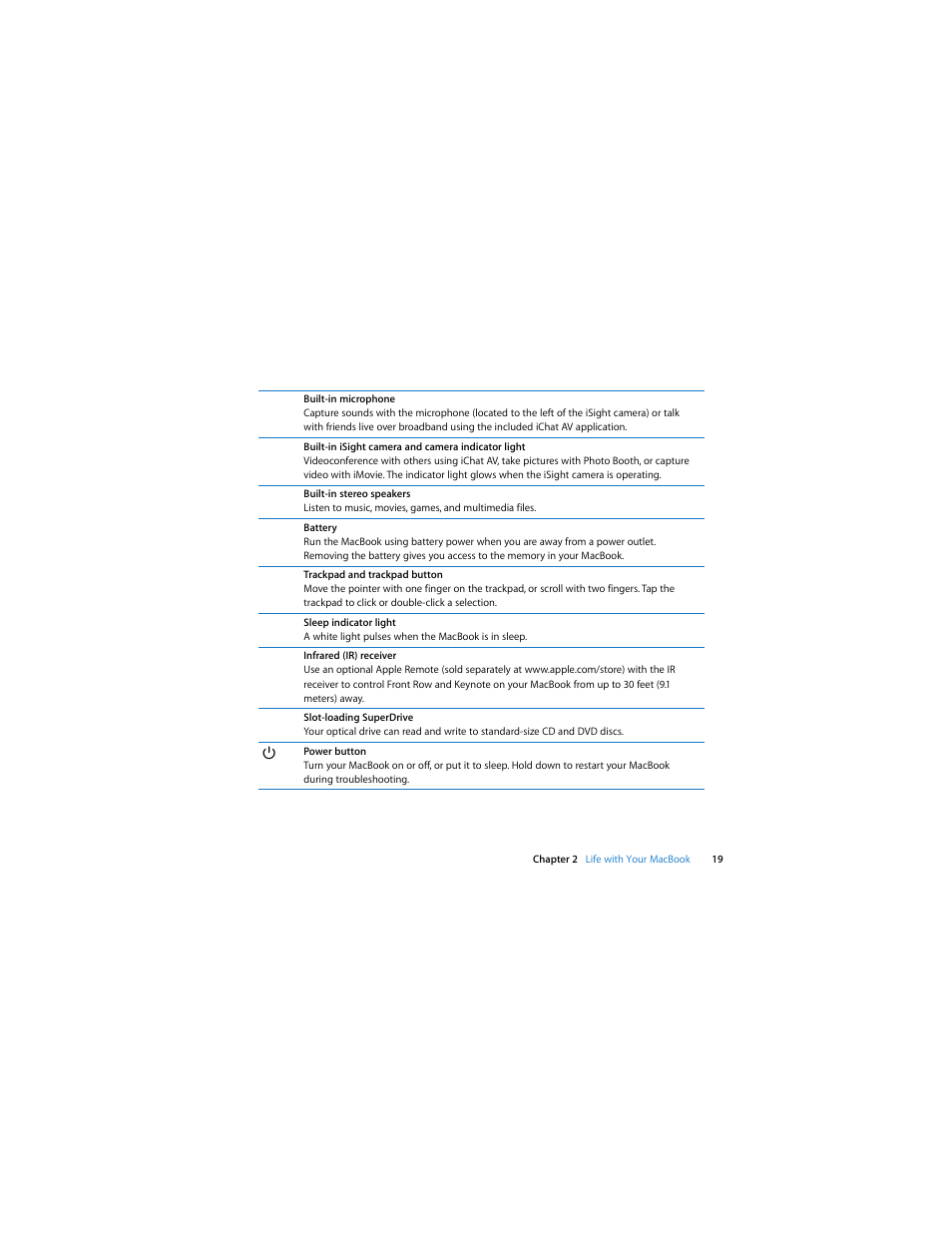 Apple MacBook (13-inch, Early 2009) User Manual | Page 19 / 80