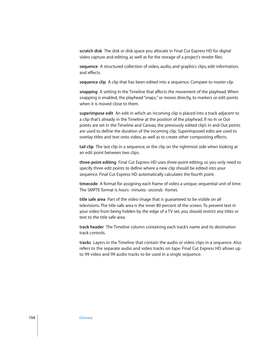 Apple Final Cut Express HD: Getting Started User Manual | Page 154 / 162