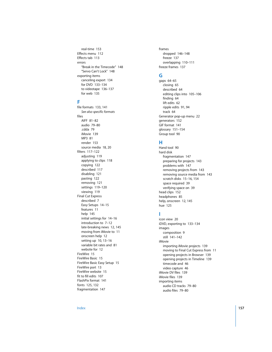 Apple Final Cut Express HD: Getting Started User Manual | Page 157 / 162