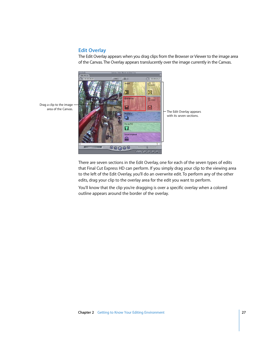 Edit overlay | Apple Final Cut Express HD: Getting Started User Manual | Page 27 / 162