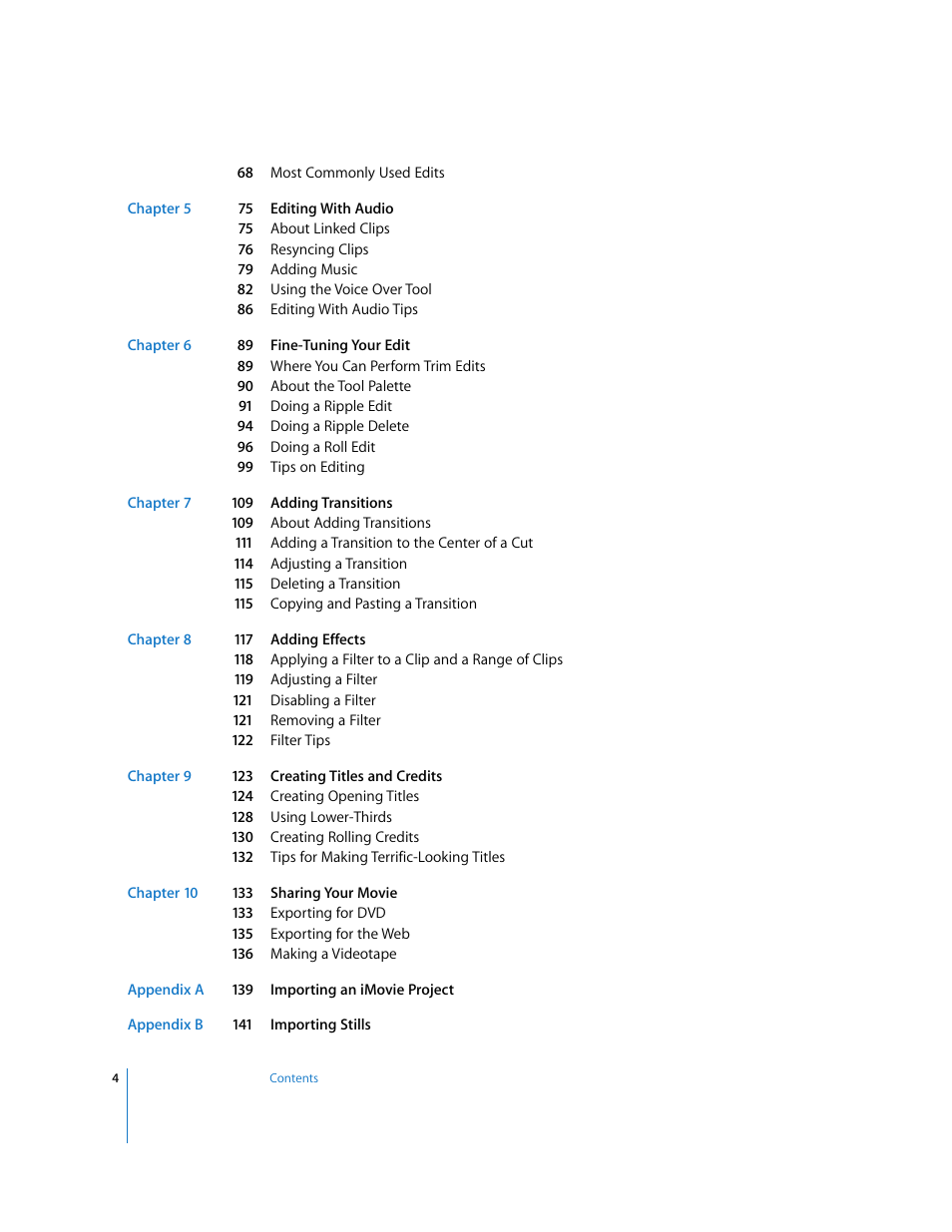 Apple Final Cut Express HD: Getting Started User Manual | Page 4 / 162