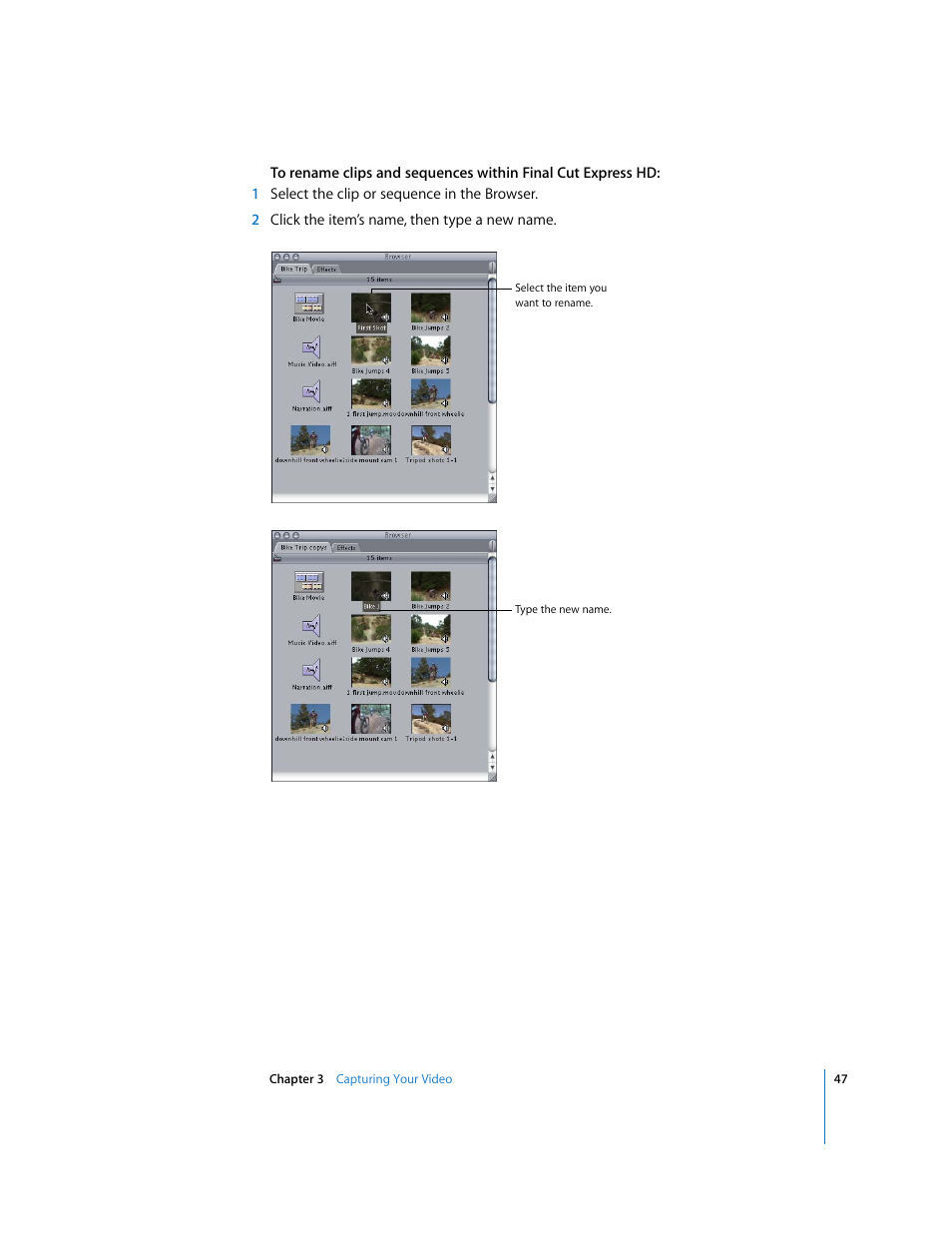 Apple Final Cut Express HD: Getting Started User Manual | Page 47 / 162