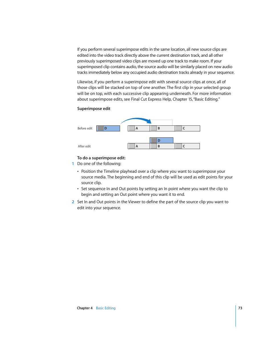 Apple Final Cut Express HD: Getting Started User Manual | Page 73 / 162
