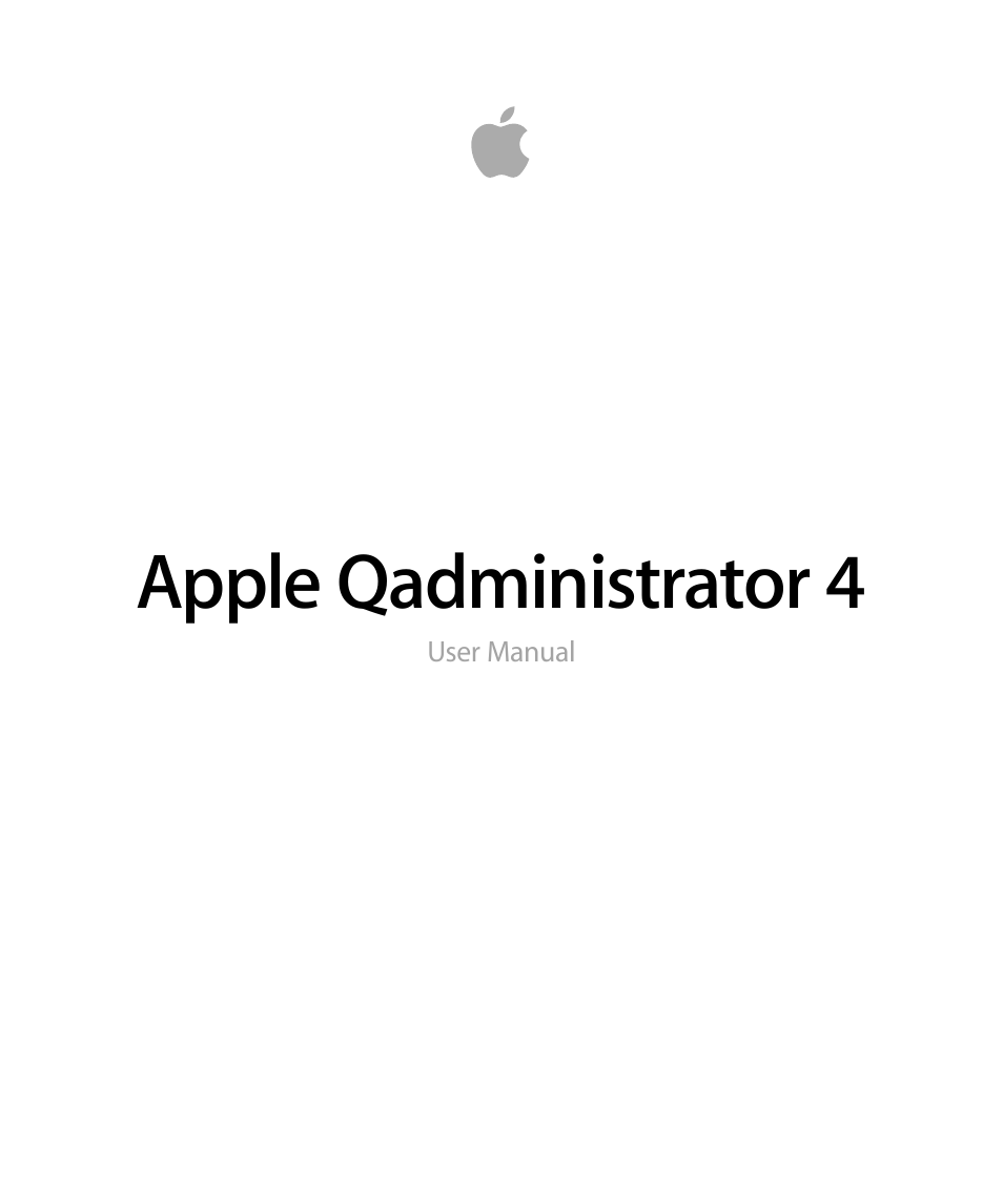 Apple Qadministrator 4 User Manual | 18 pages