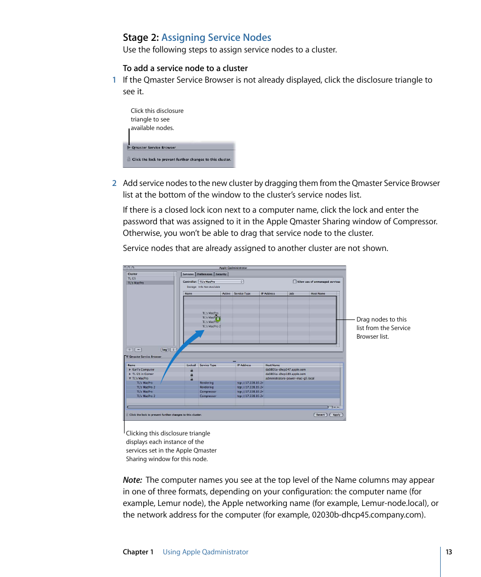 Stage 2: assigning service nodes | Apple Qadministrator 4 User Manual | Page 13 / 18