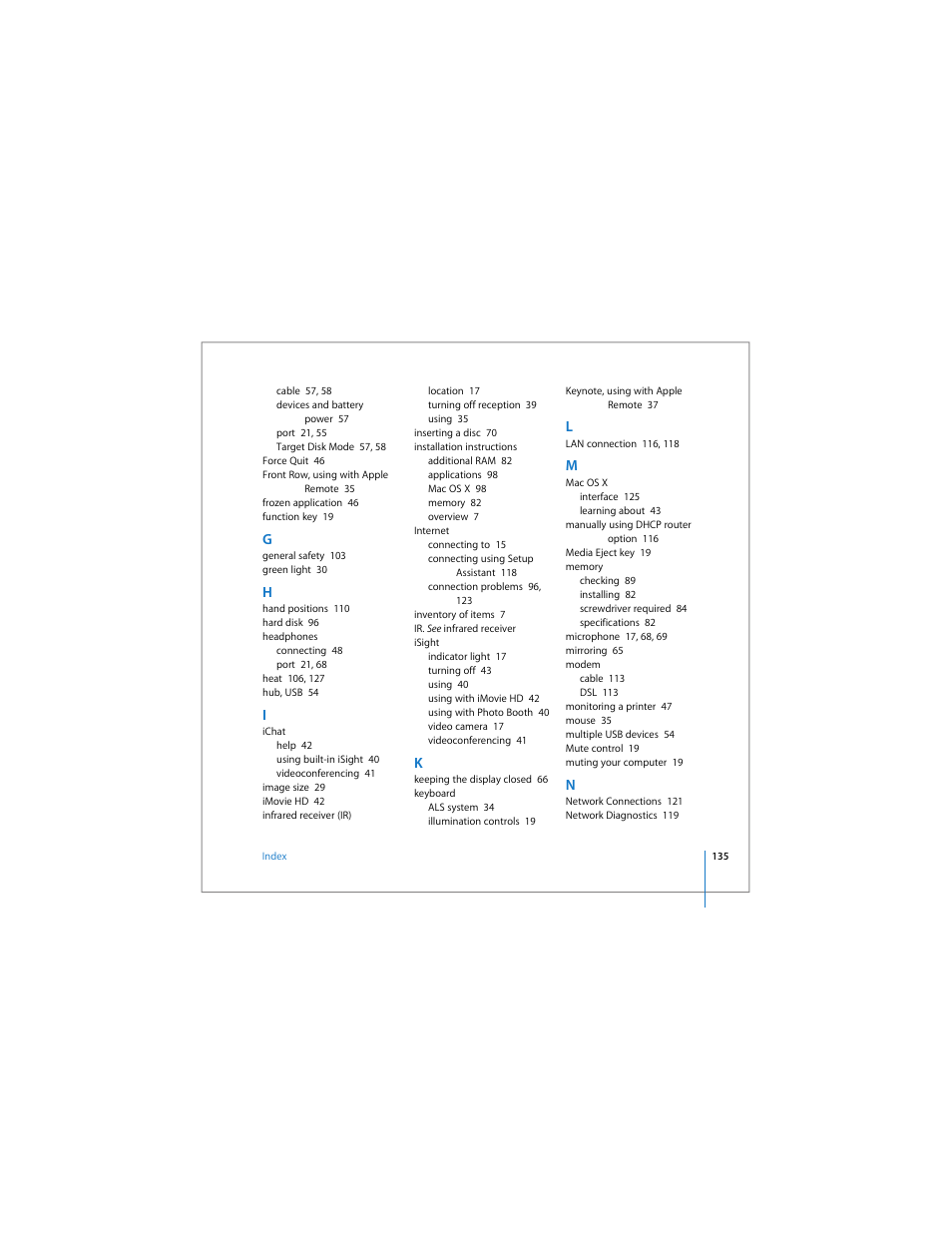 Apple MacBook Pro (17-inch) User Manual | Page 135 / 144