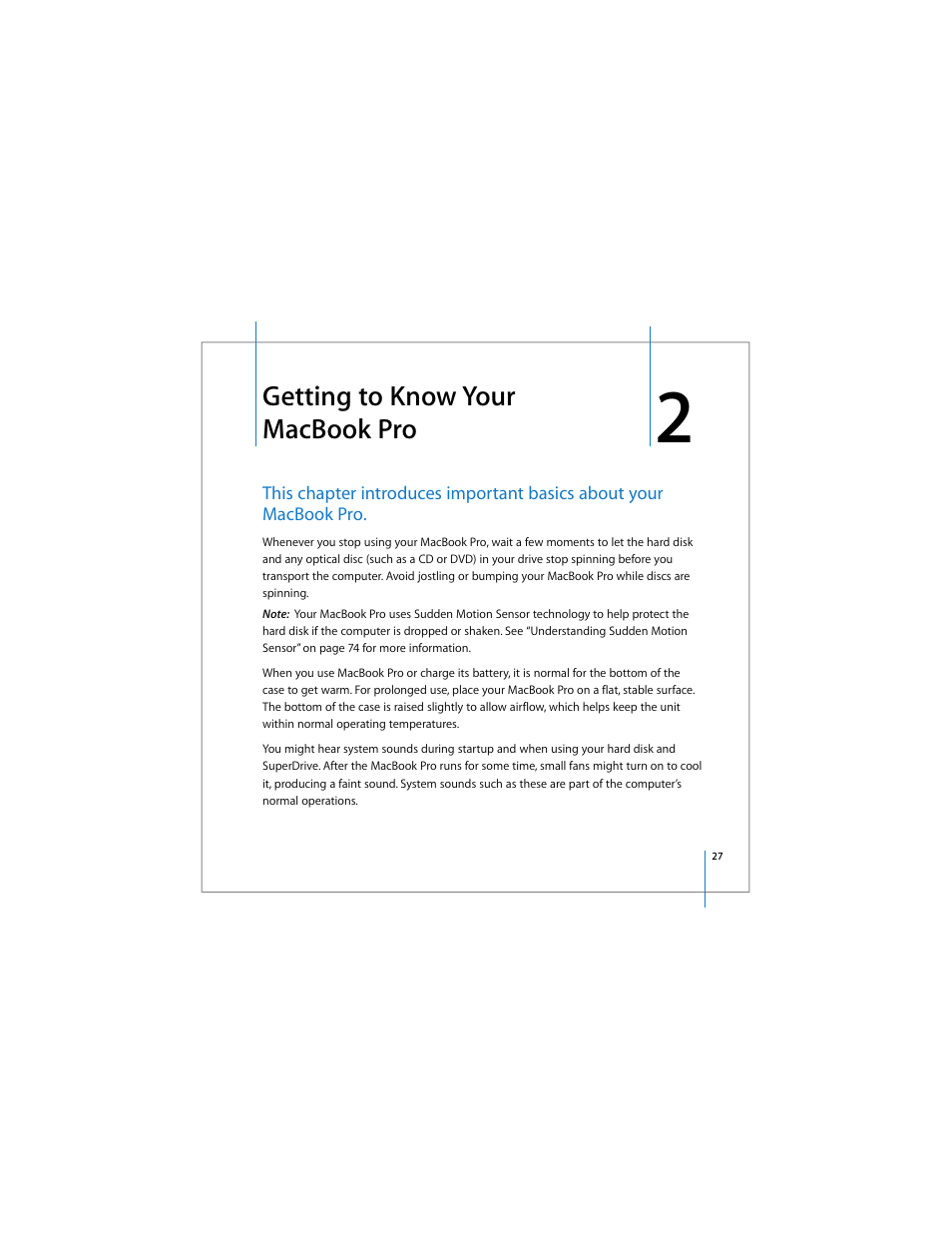 Getting to know your macbook pro | Apple MacBook Pro (17-inch) User Manual | Page 27 / 144