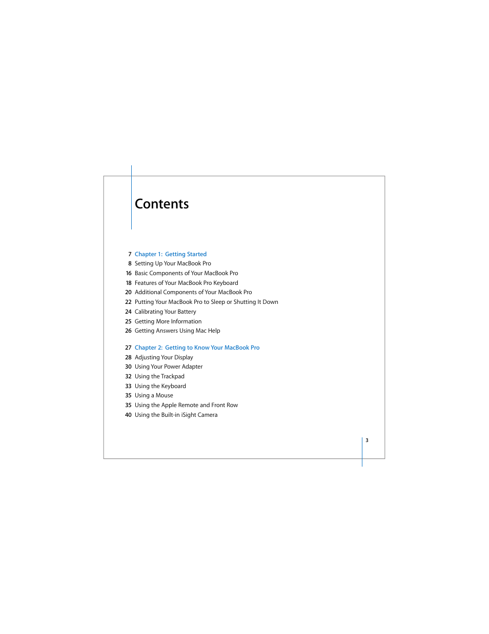 Apple MacBook Pro (17-inch) User Manual | Page 3 / 144