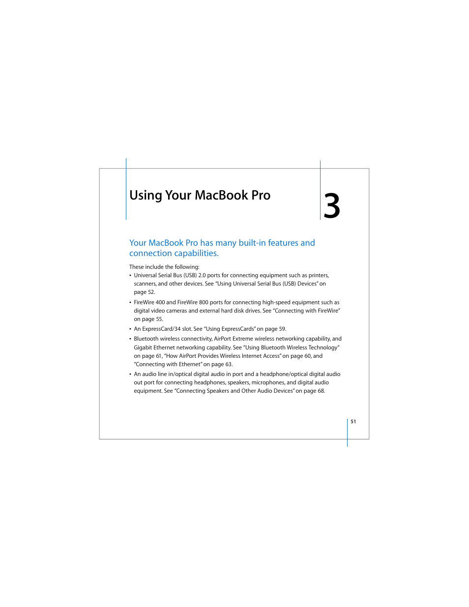 Using your macbook pro | Apple MacBook Pro (17-inch) User Manual | Page 51 / 144