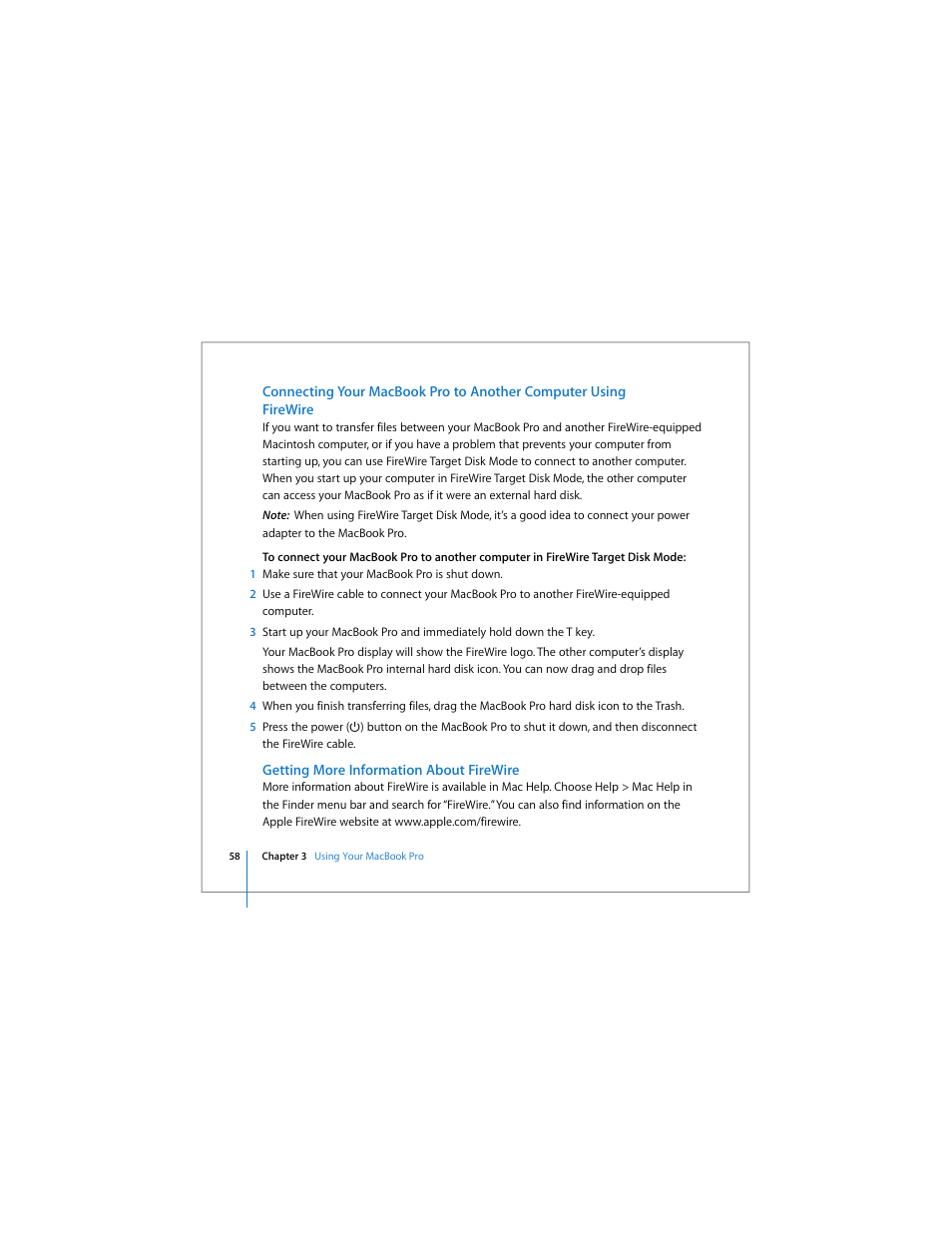 Apple MacBook Pro (17-inch) User Manual | Page 58 / 144