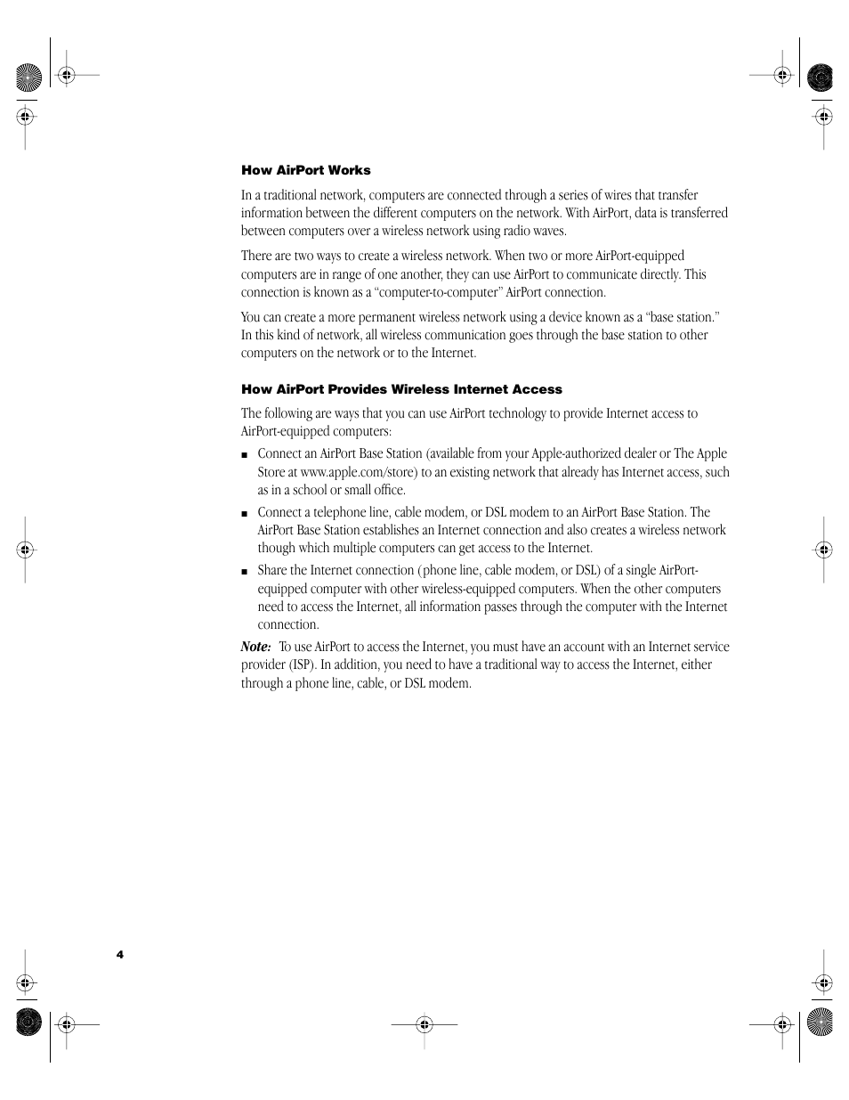 How airport works, How airport provides wireless internet access | Apple AirPort Card User Manual | Page 4 / 12