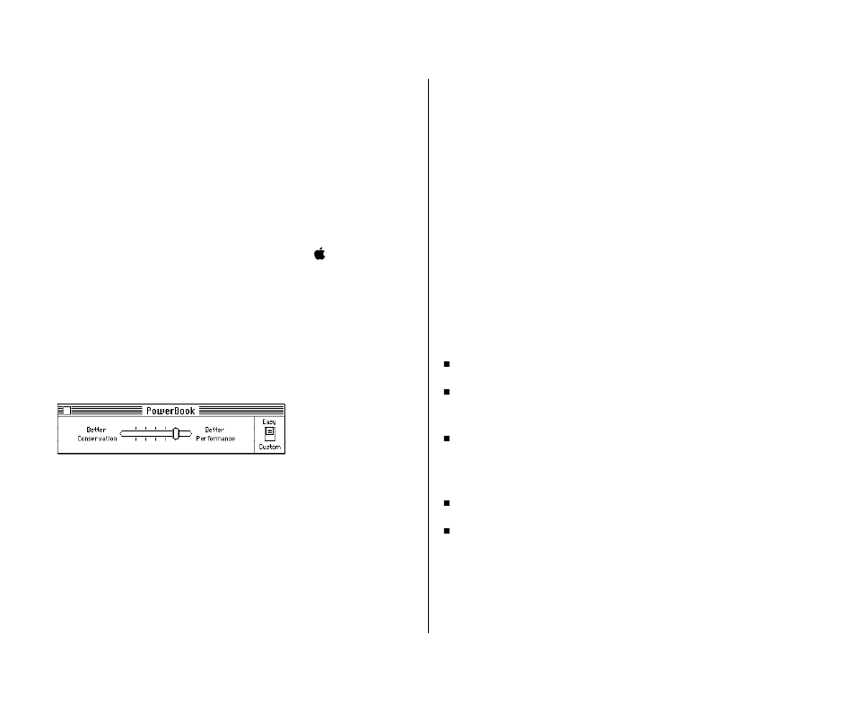 Adjusting the battery conservation settings 100, Adjusting the battery conservation settings, The easiest approach | Apple PowerBook (Duo 270C) User Manual | Page 116 / 350