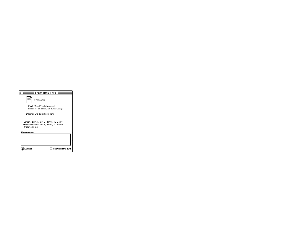 Locking a file 110, Locking a file | Apple PowerBook (Duo 270C) User Manual | Page 126 / 350