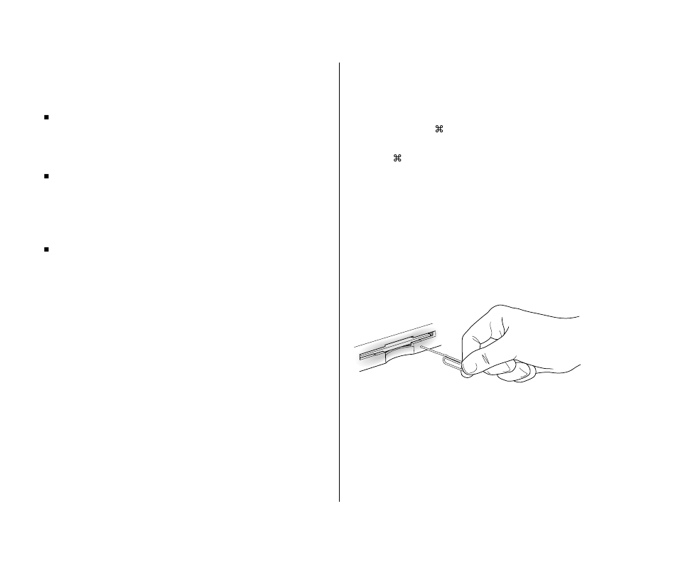 Ejecting a disk 112, If you can’t eject a floppy disk 112, Ejecting a disk | If you can’t eject a floppy disk | Apple PowerBook (Duo 270C) User Manual | Page 128 / 350