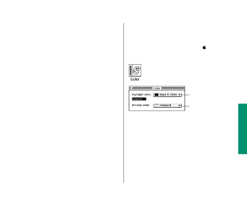Changing the color of window borders 137, Changing the color of window borders | Apple PowerBook (Duo 270C) User Manual | Page 153 / 350