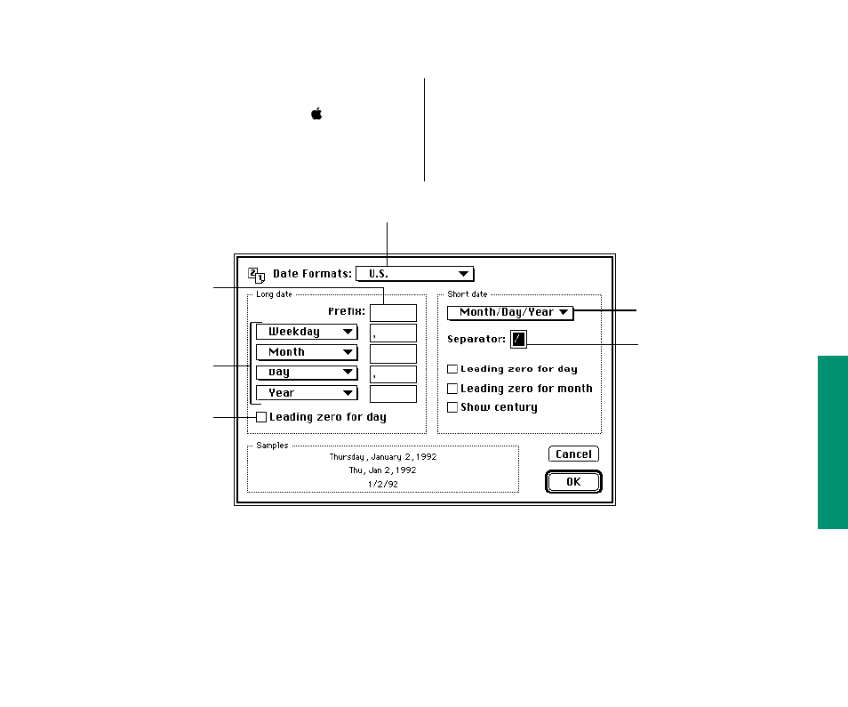 Changing the date format 151, Changing the date format | Apple PowerBook (Duo 270C) User Manual | Page 167 / 350