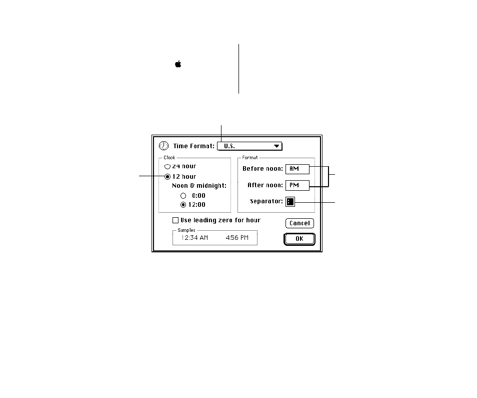 Changing the time format 152, Changing the time format | Apple PowerBook (Duo 270C) User Manual | Page 168 / 350