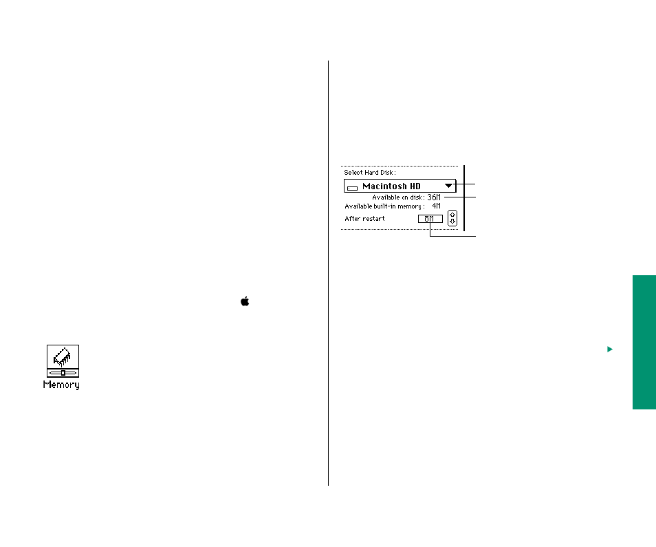 Using hard disk space as memory 163 | Apple PowerBook (Duo 270C) User Manual | Page 179 / 350