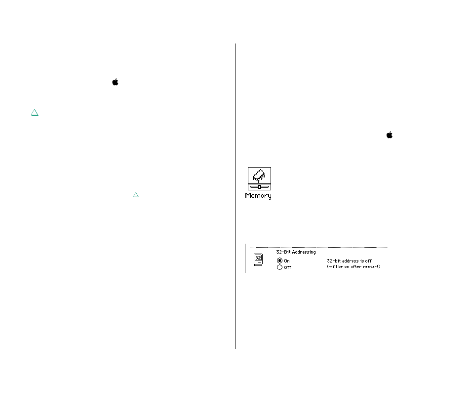 Turning on 32-bit addressing 164, Turning on 32-bit addressing | Apple PowerBook (Duo 270C) User Manual | Page 180 / 350