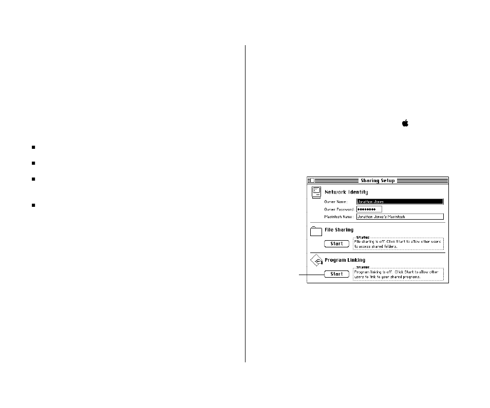 Disconnecting a program link 212, Allowing other people to link to your programs 212, Disconnecting a program link | Allowing other people to link to your programs | Apple PowerBook (Duo 270C) User Manual | Page 228 / 350