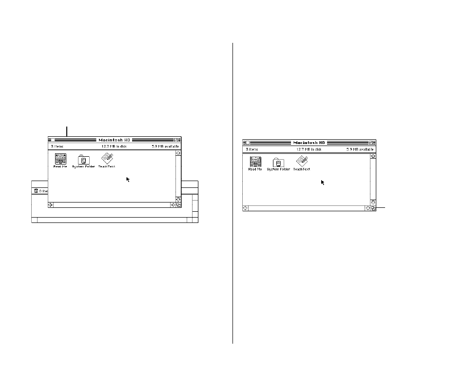 Make a window larger or smaller 36, Make a window larger or smaller | Apple PowerBook (Duo 270C) User Manual | Page 52 / 350