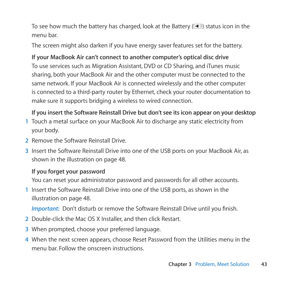 Apple MacBook Air (11-inch, Late 2010) User Manual | Page 43 / 72