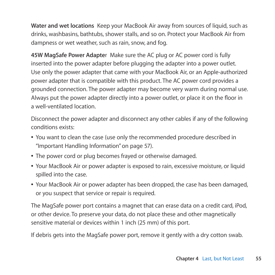 Apple MacBook Air (11-inch, Late 2010) User Manual | Page 55 / 72