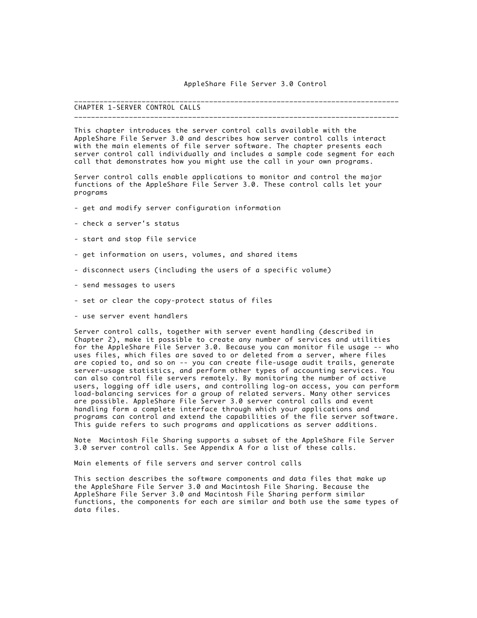 Apple AppleShare 3.0 File Server Controls User Manual | 79 pages