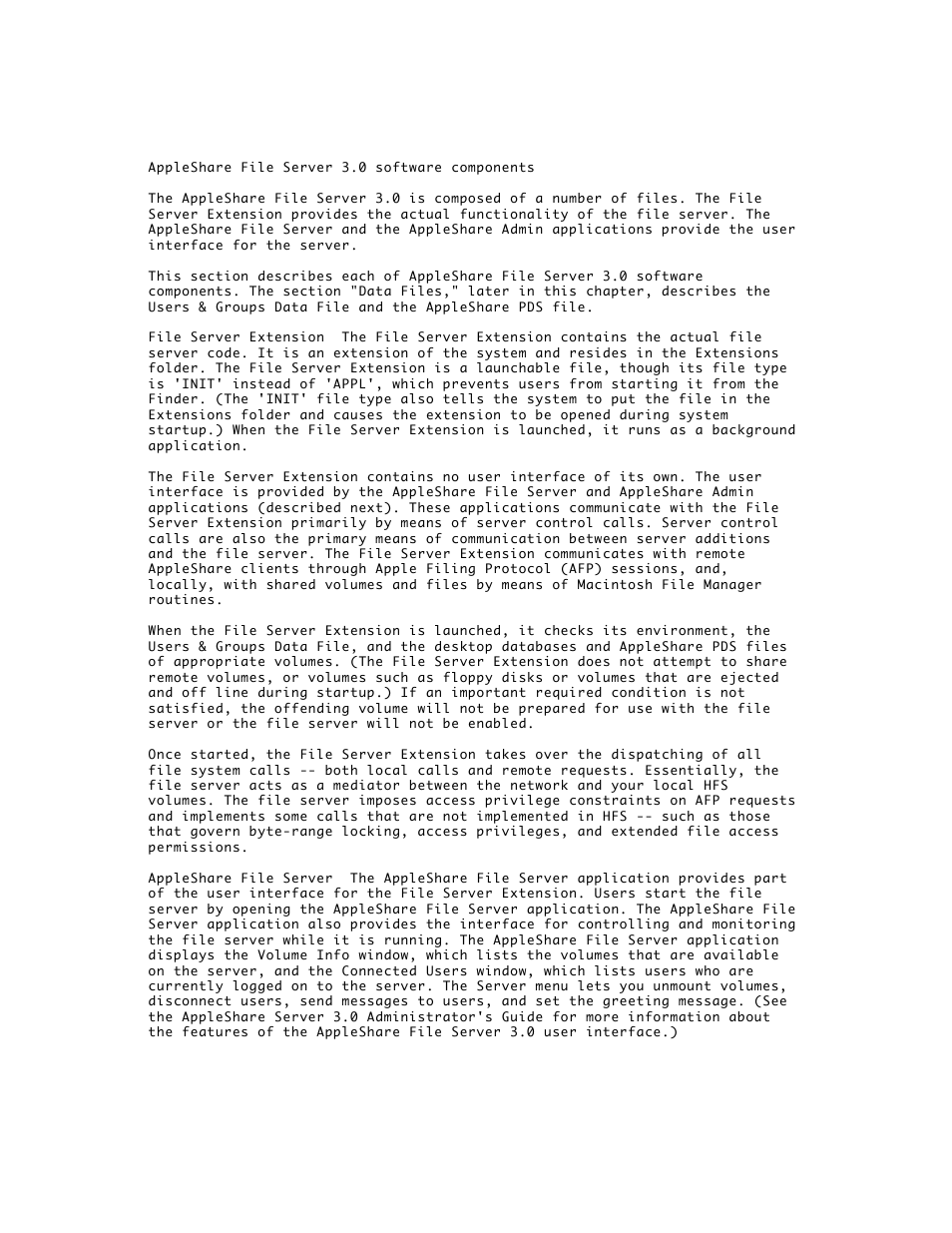 Apple AppleShare 3.0 File Server Controls User Manual | Page 2 / 79