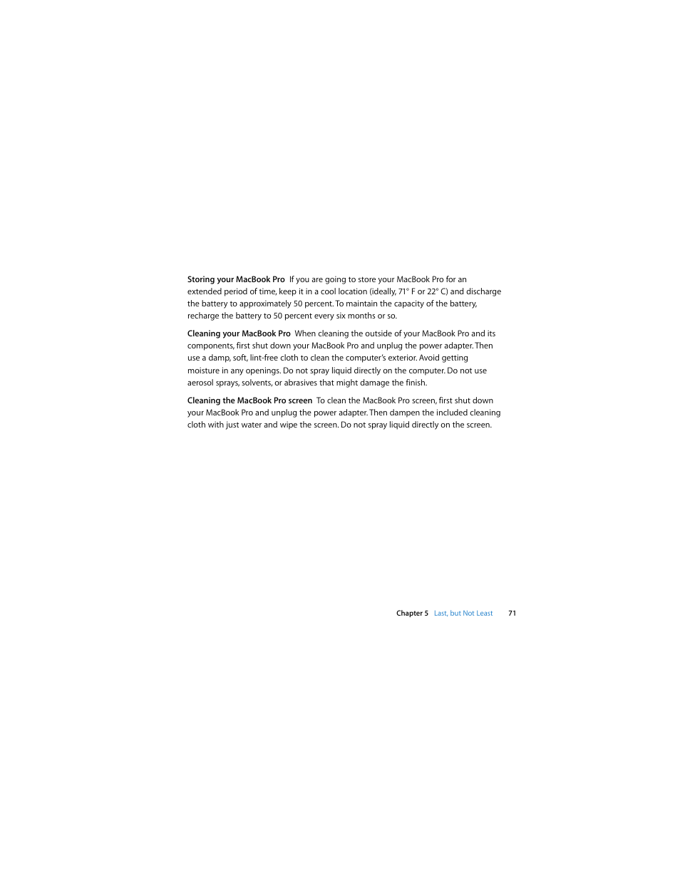 Apple MacBook Pro (13-inch, Mid 2009) User Manual | Page 71 / 88