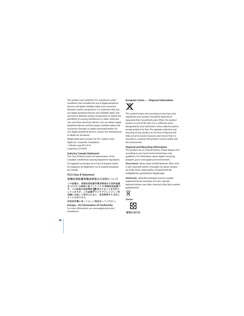 Apple AirPort Time Capsule 802.11n (3rd Generation) User Manual | Page 38 / 40