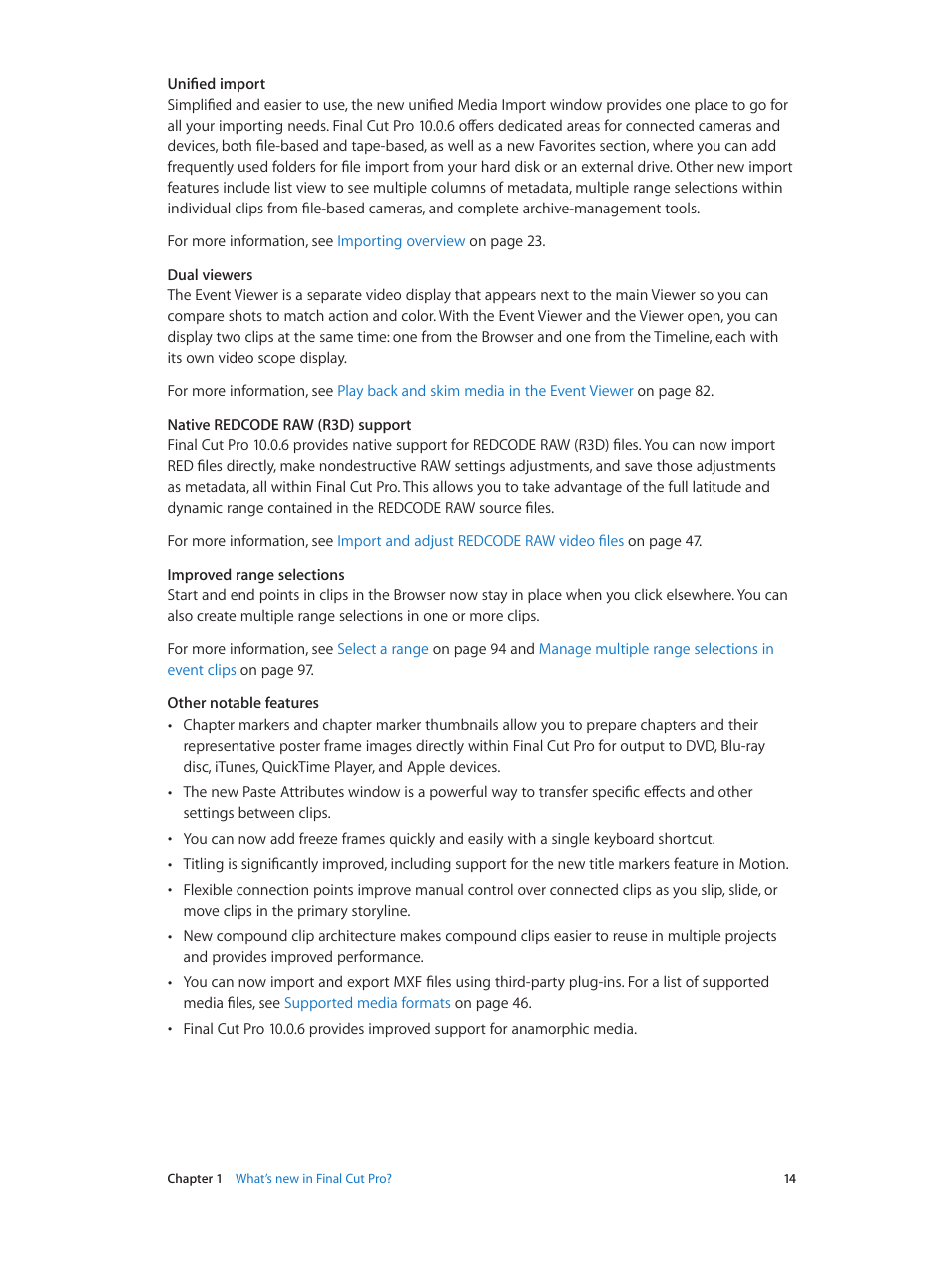 Apple Final Cut Pro X (10.1.2) User Manual | Page 14 / 495