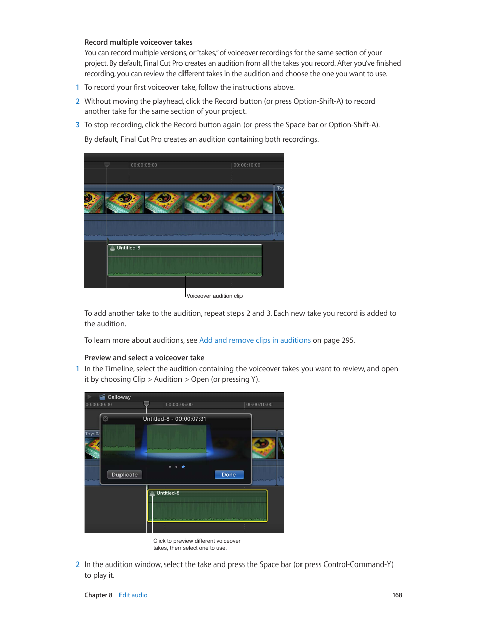 Apple Final Cut Pro X (10.1.2) User Manual | Page 168 / 495