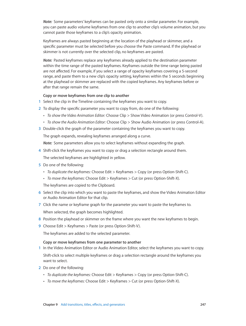Apple Final Cut Pro X (10.1.2) User Manual | Page 247 / 495