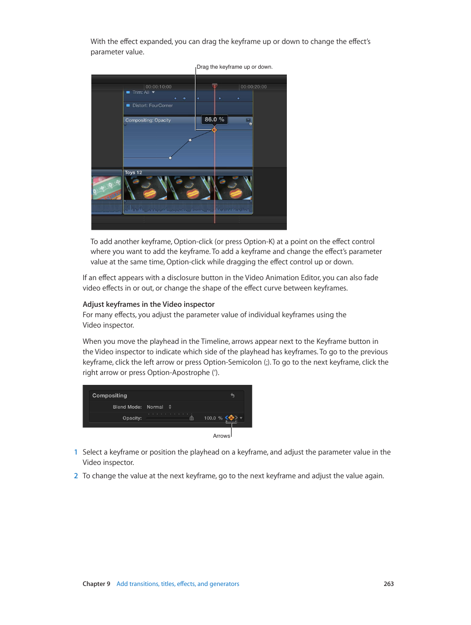 Apple Final Cut Pro X (10.1.2) User Manual | Page 263 / 495