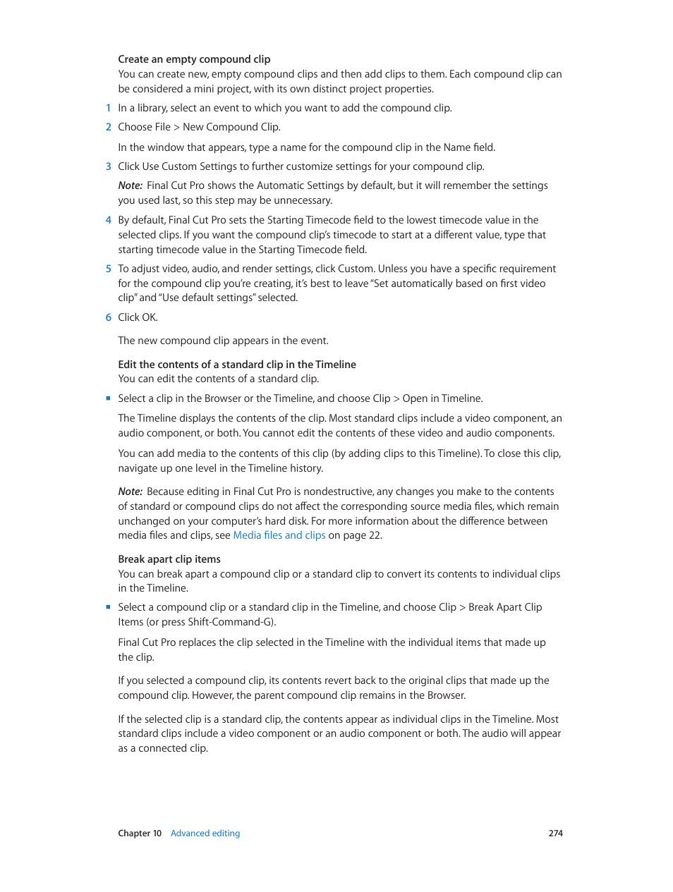 Apple Final Cut Pro X (10.1.2) User Manual | Page 274 / 495