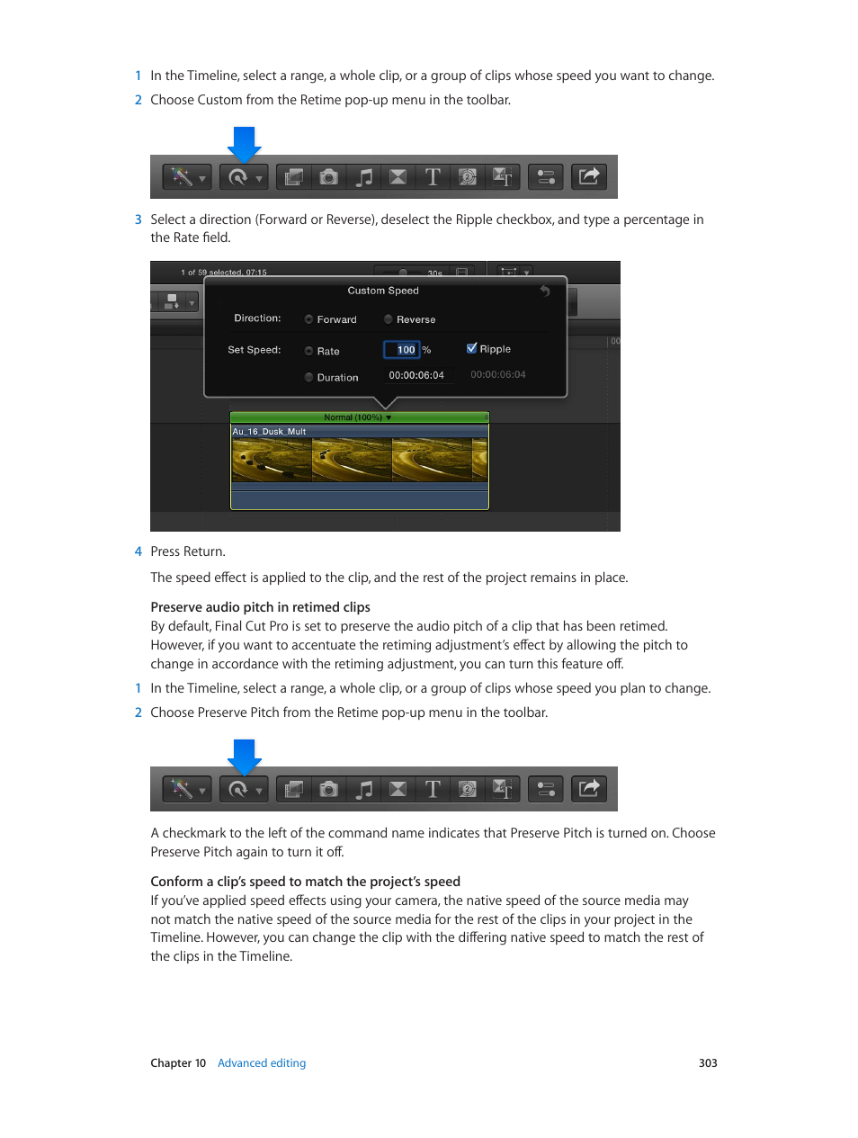 Apple Final Cut Pro X (10.1.2) User Manual | Page 303 / 495