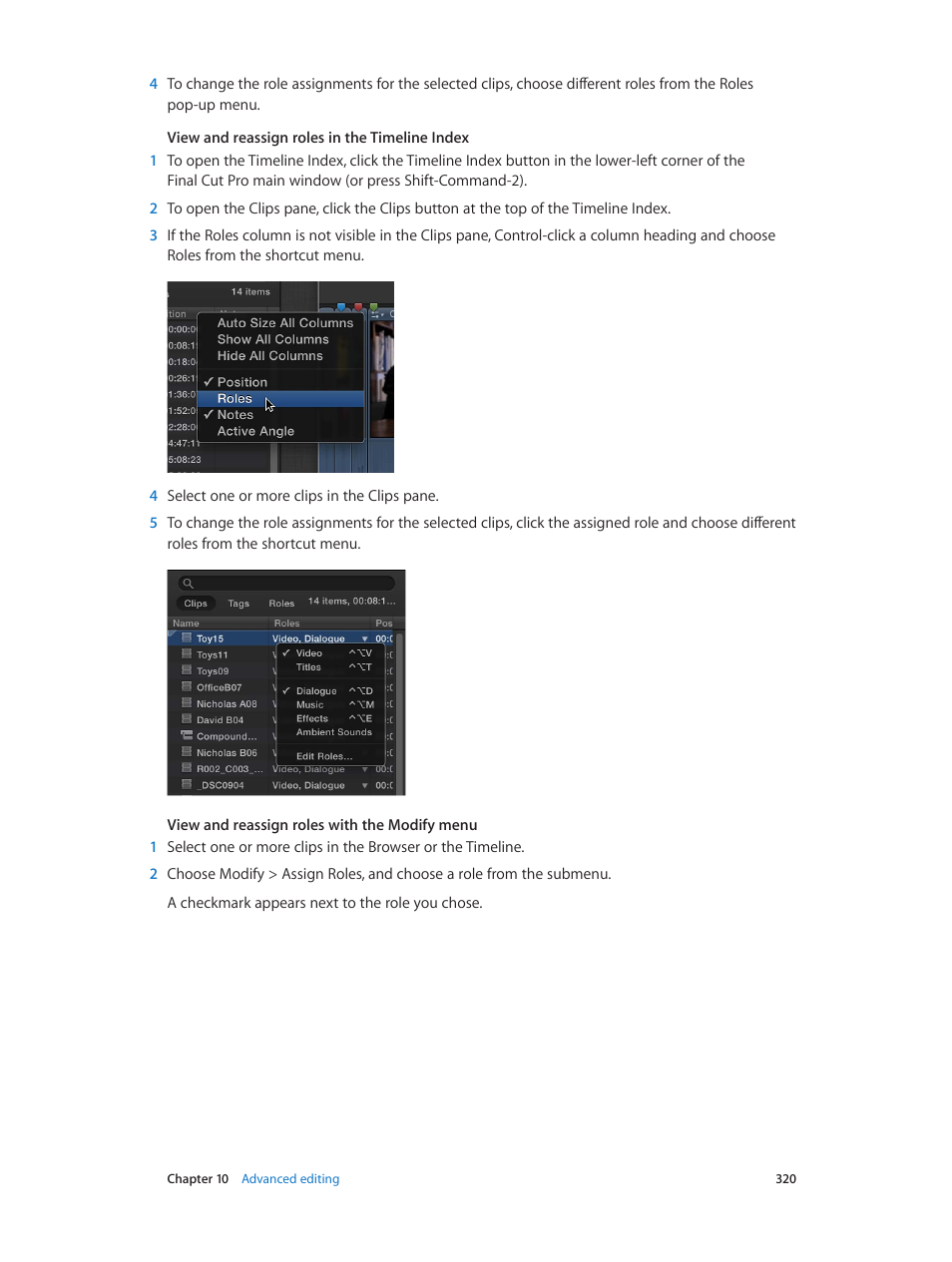 Apple Final Cut Pro X (10.1.2) User Manual | Page 320 / 495