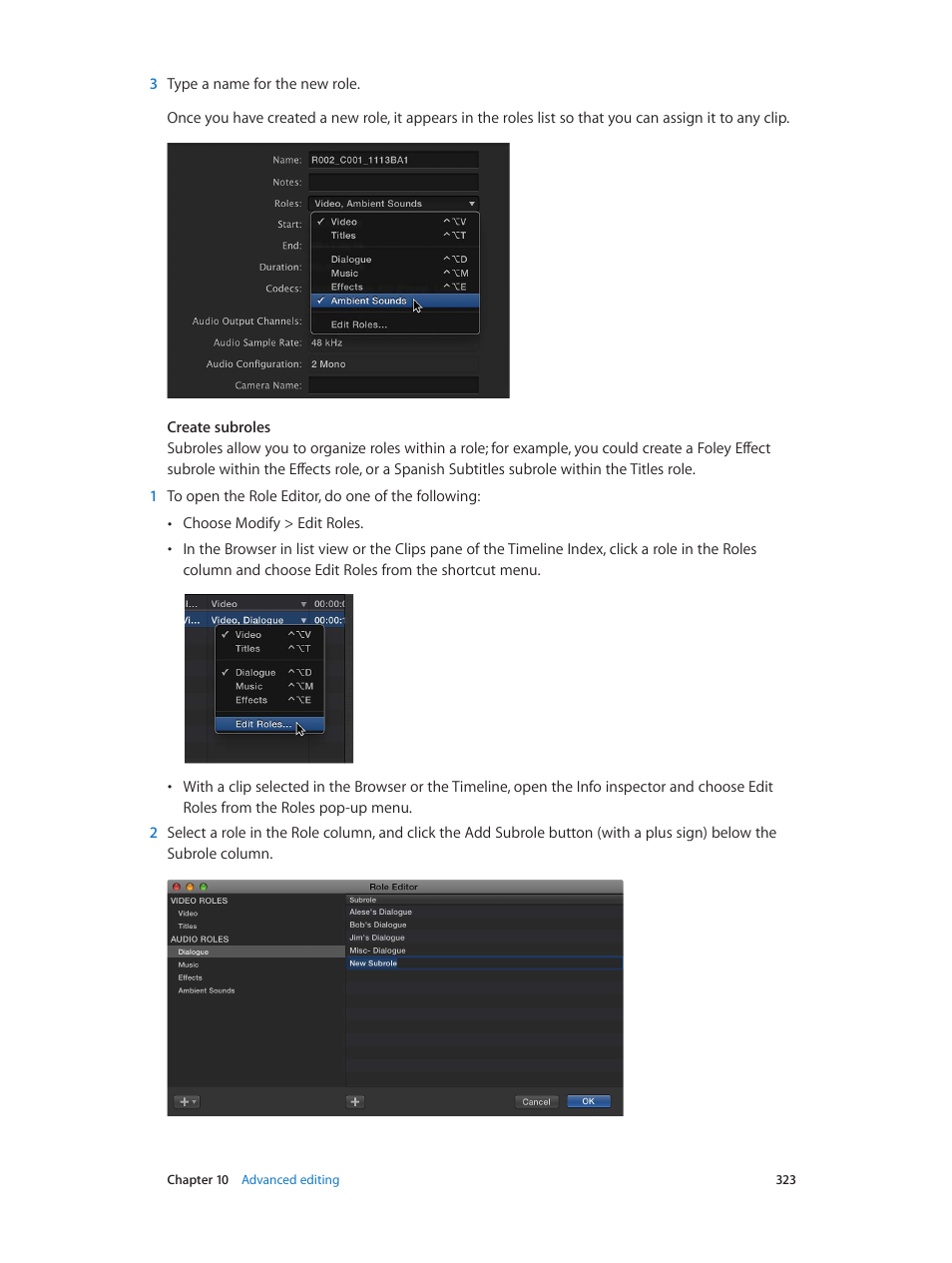 Apple Final Cut Pro X (10.1.2) User Manual | Page 323 / 495