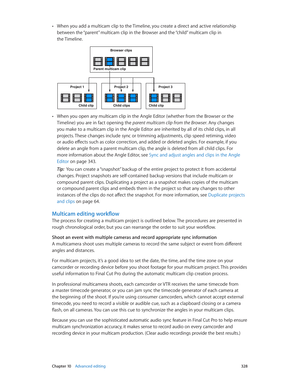 Multicam editing workflow | Apple Final Cut Pro X (10.1.2) User Manual | Page 328 / 495
