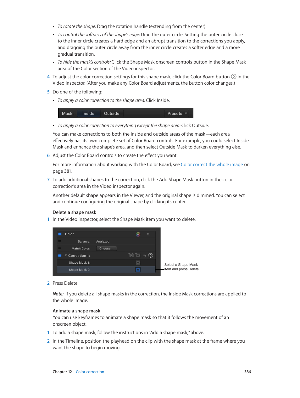 Apple Final Cut Pro X (10.1.2) User Manual | Page 386 / 495
