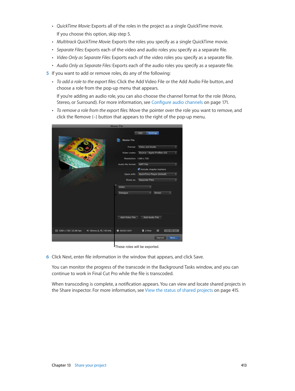 Apple Final Cut Pro X (10.1.2) User Manual | Page 413 / 495
