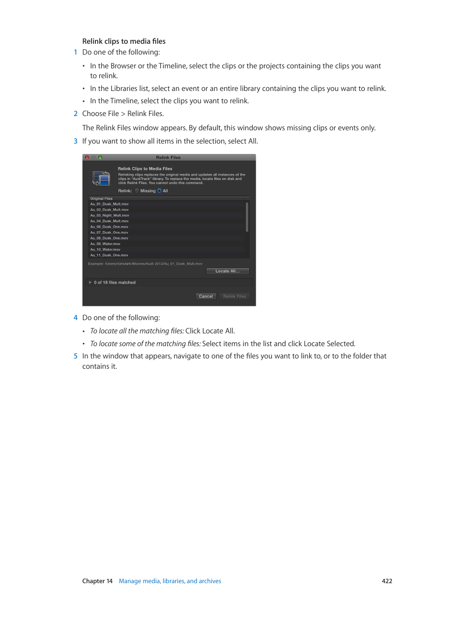 Apple Final Cut Pro X (10.1.2) User Manual | Page 422 / 495