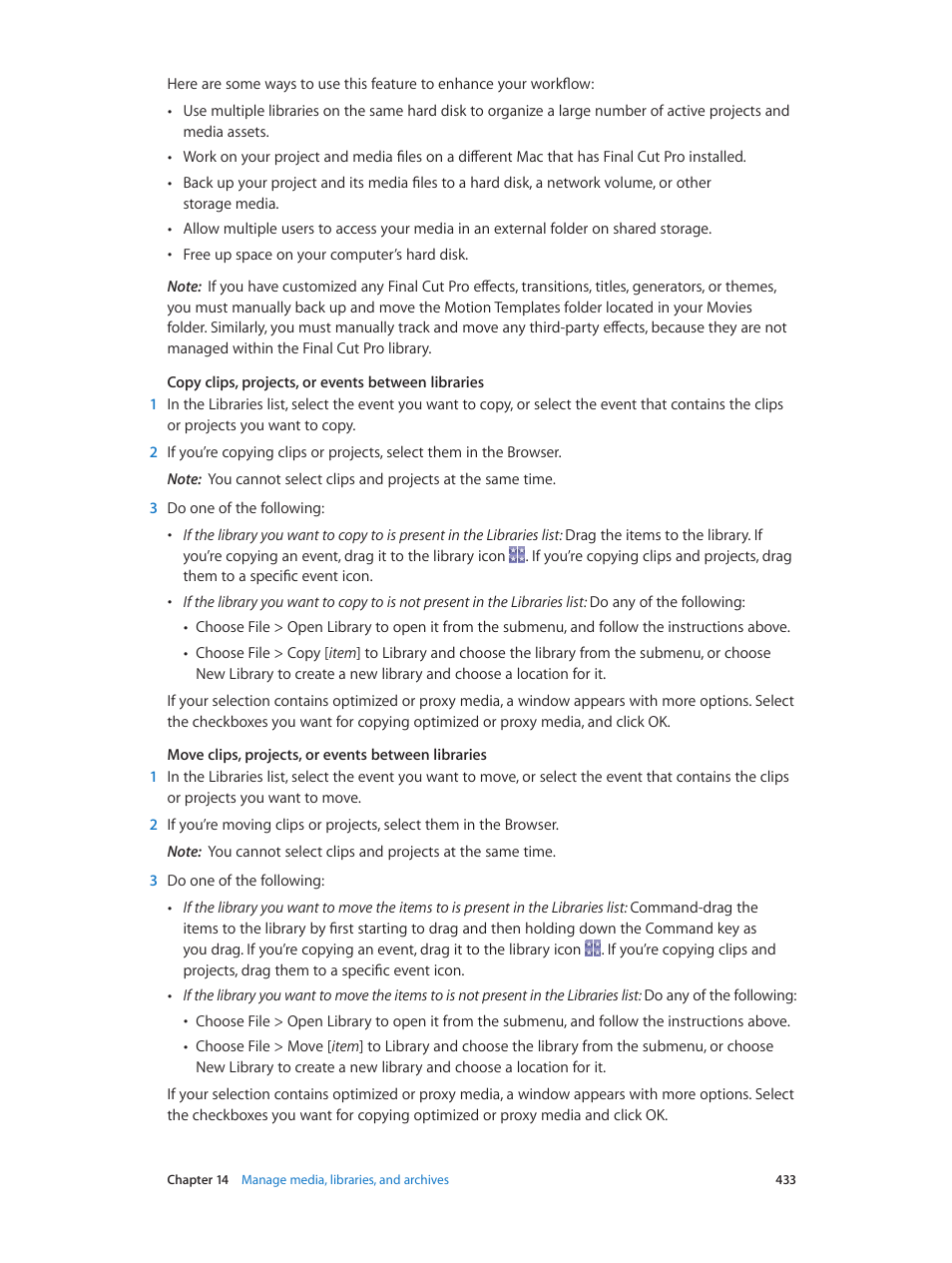 Apple Final Cut Pro X (10.1.2) User Manual | Page 433 / 495