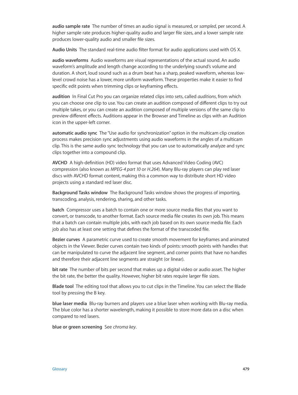 Apple Final Cut Pro X (10.1.2) User Manual | Page 479 / 495
