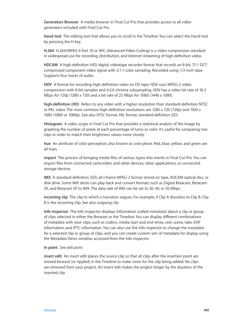 Apple Final Cut Pro X (10.1.2) User Manual | Page 485 / 495