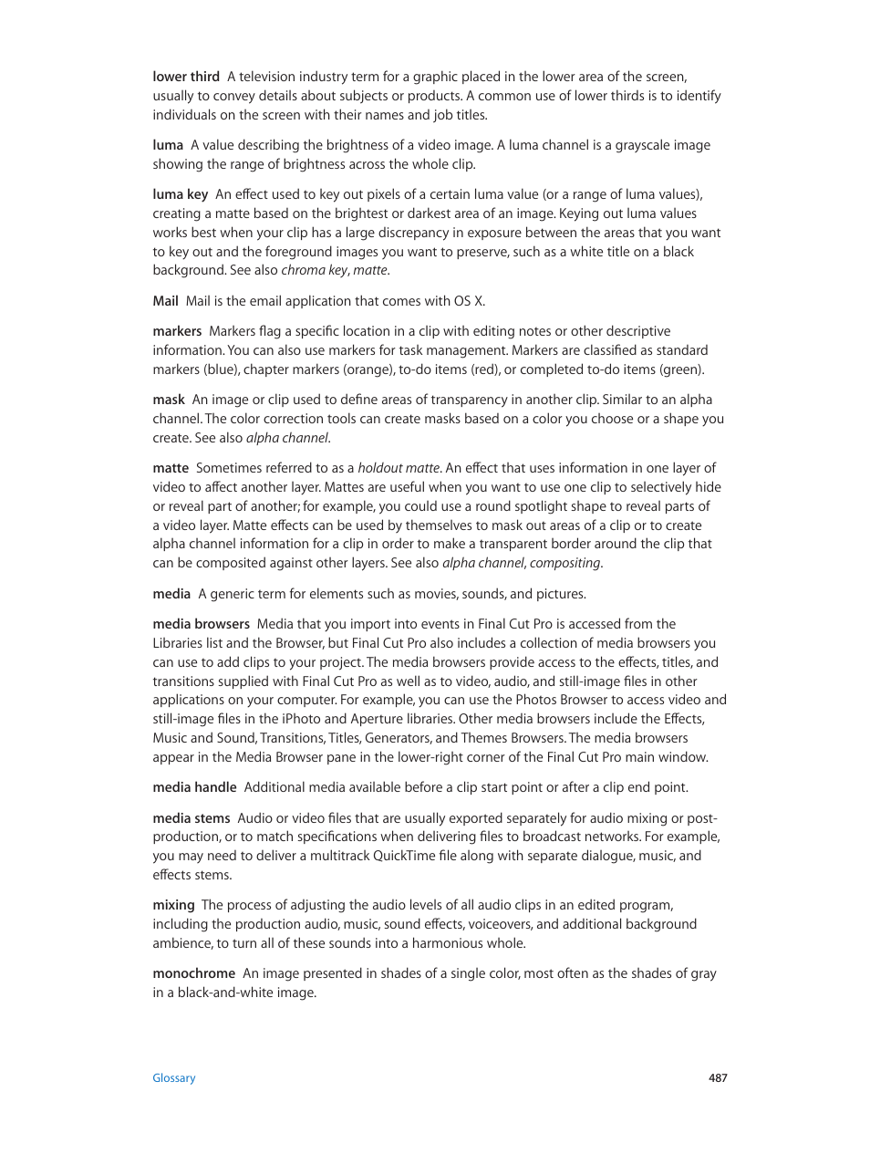 Apple Final Cut Pro X (10.1.2) User Manual | Page 487 / 495