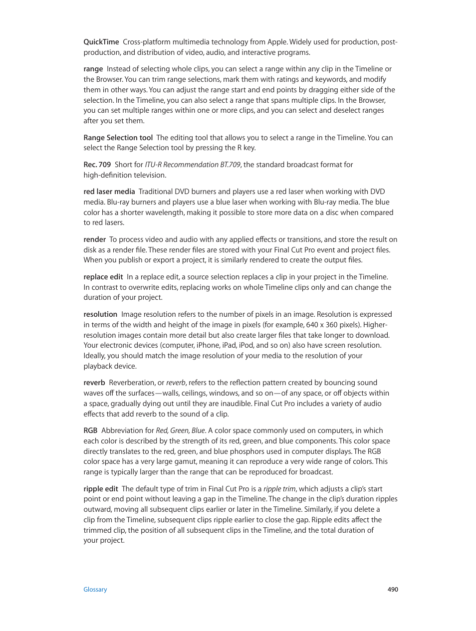 Apple Final Cut Pro X (10.1.2) User Manual | Page 490 / 495