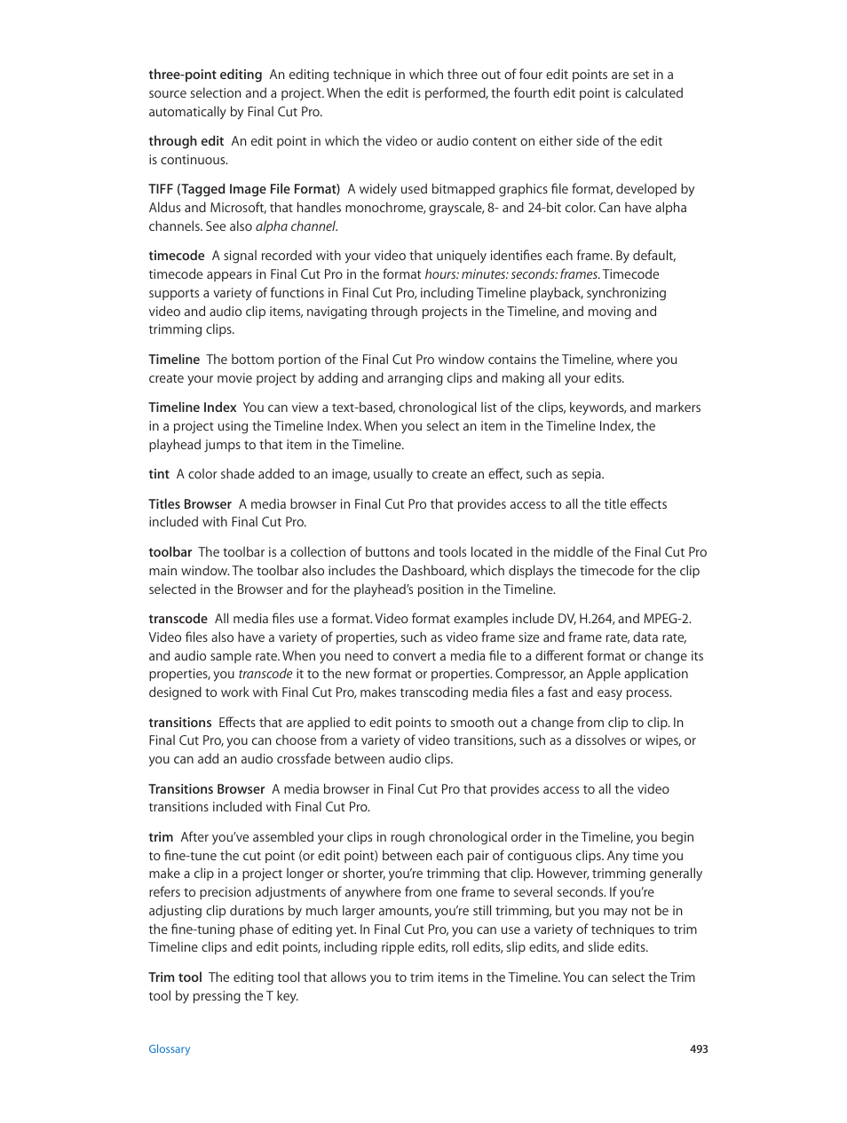 Apple Final Cut Pro X (10.1.2) User Manual | Page 493 / 495